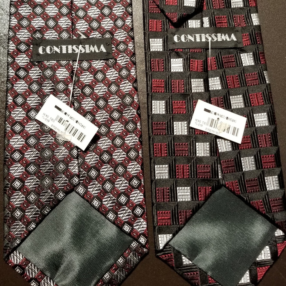 100% Silk Tie Contissima - 2 ties Brand New